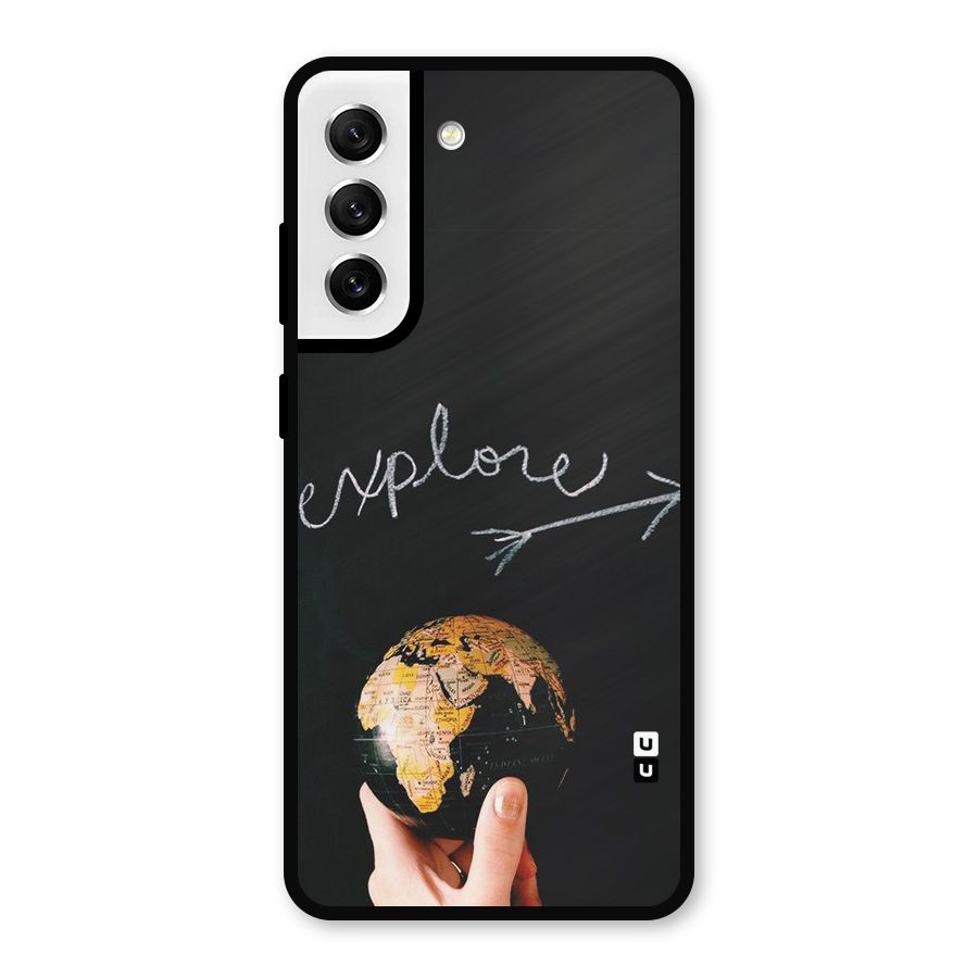 Explore World Metal Back Case for Galaxy S21 FE 5G