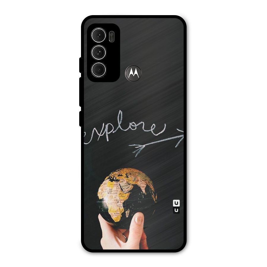 Explore World Metal Back Case for Moto G60