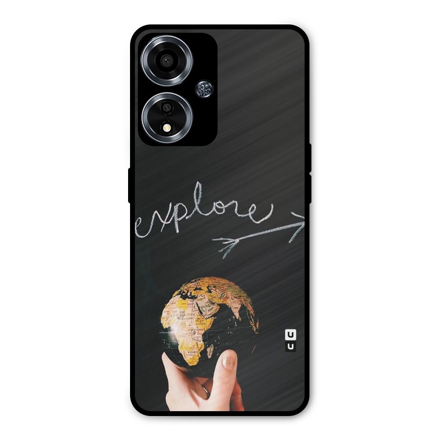 Explore World Metal Back Case for Oppo A59