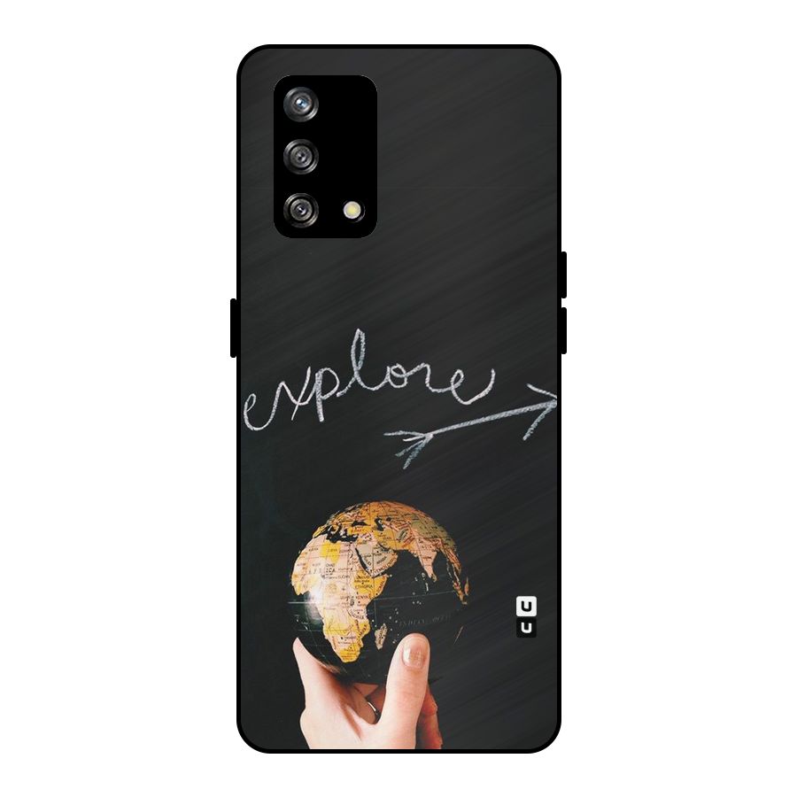 Explore World Metal Back Case for Oppo F19