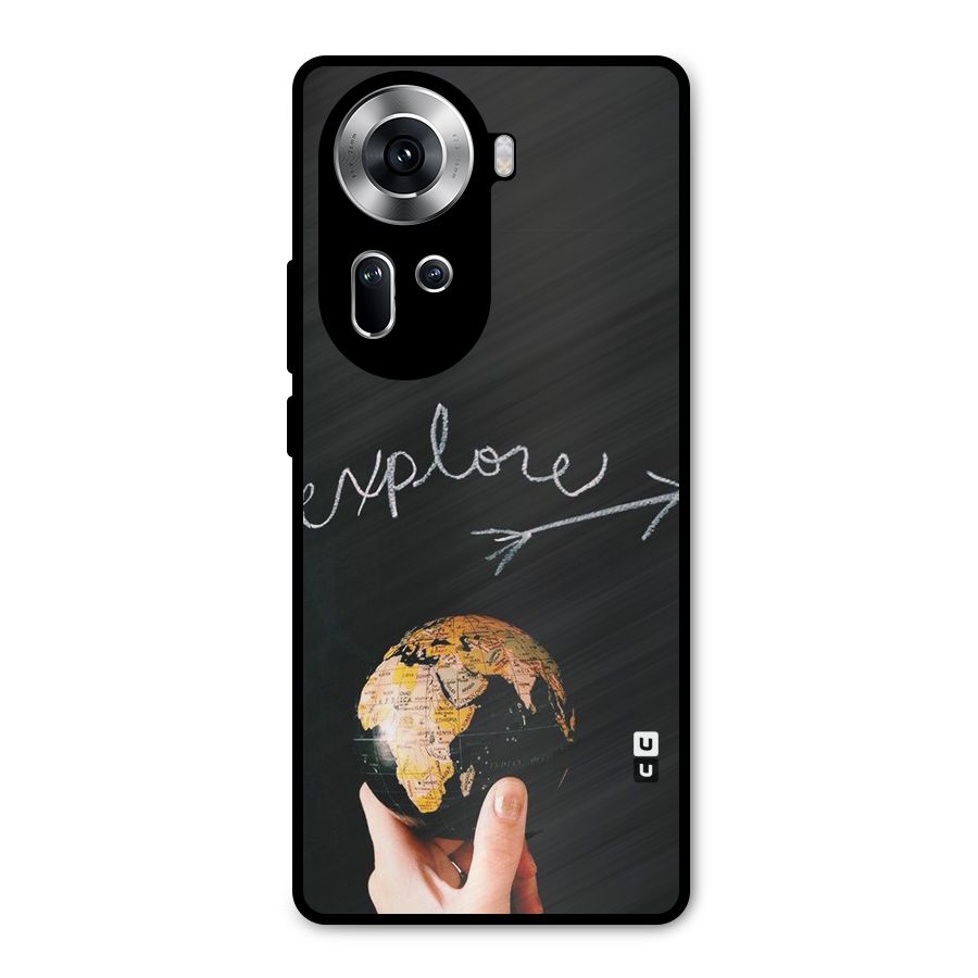 Explore World Metal Back Case for Oppo Reno11 5G