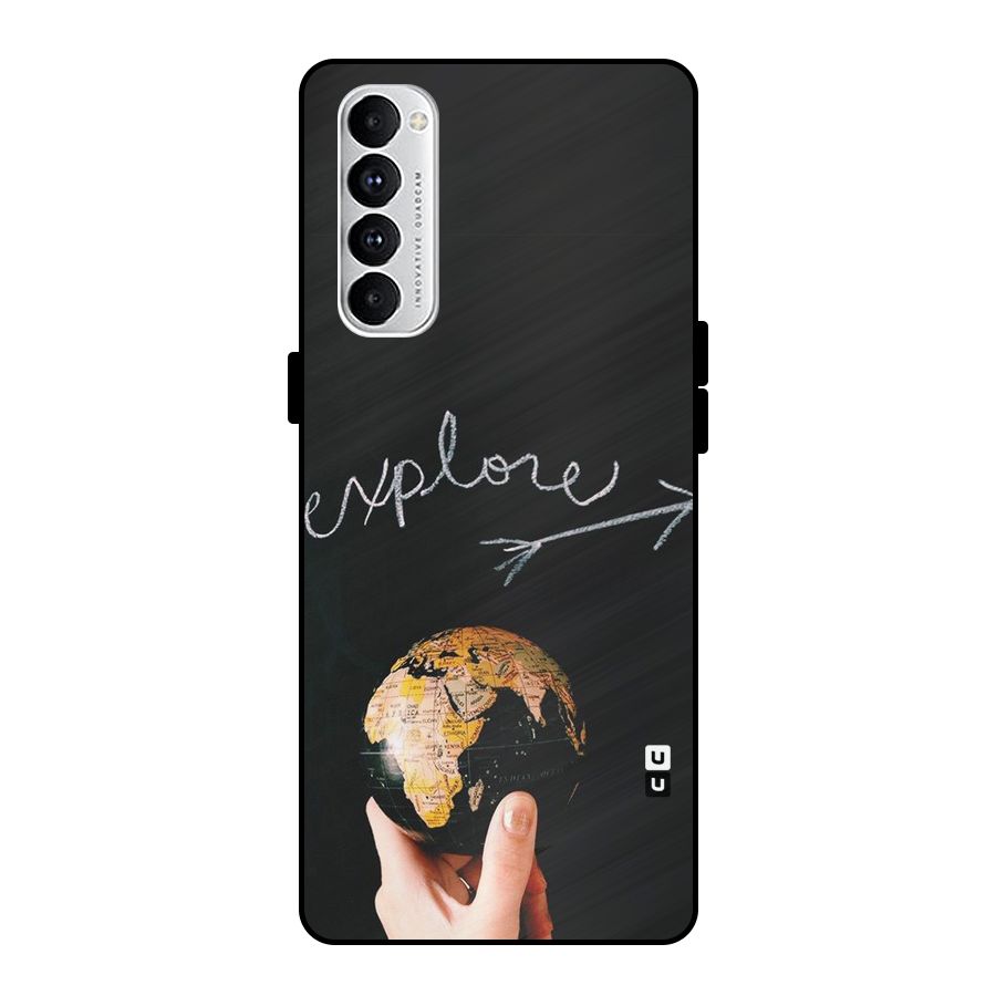 Explore World Metal Back Case for Oppo Reno4 Pro
