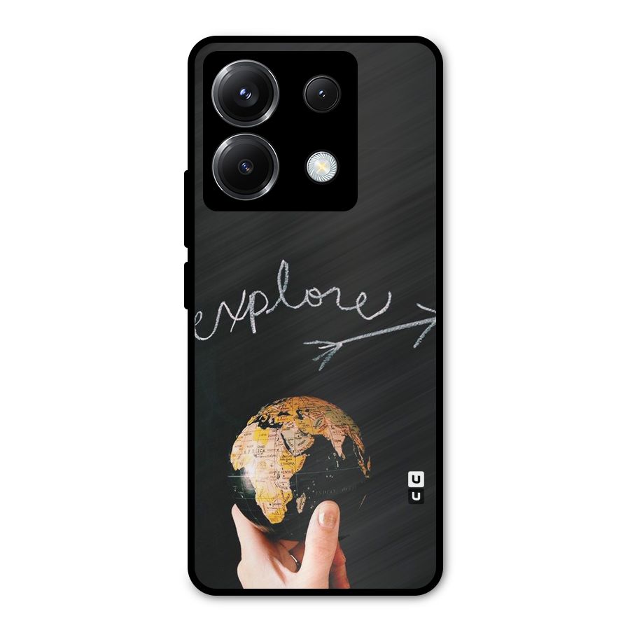 Explore World Metal Back Case for Poco X6