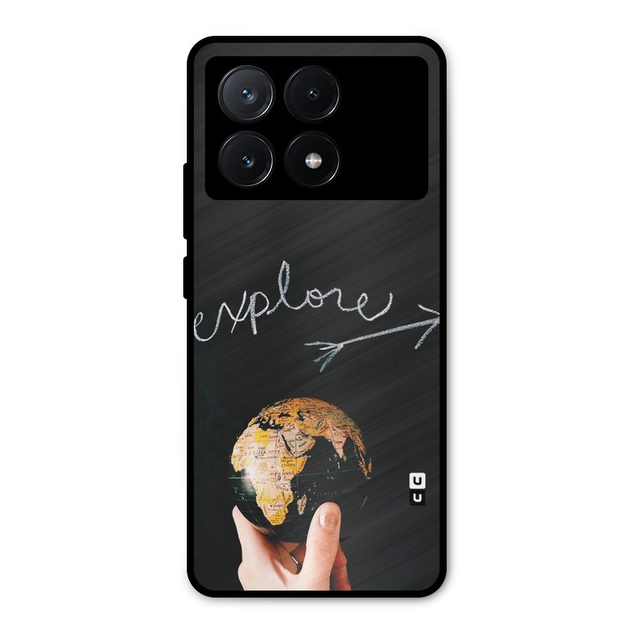 Explore World Metal Back Case for Poco X6 Pro
