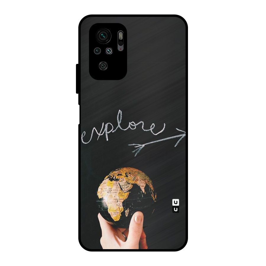 Explore World Metal Back Case for Redmi Note 10