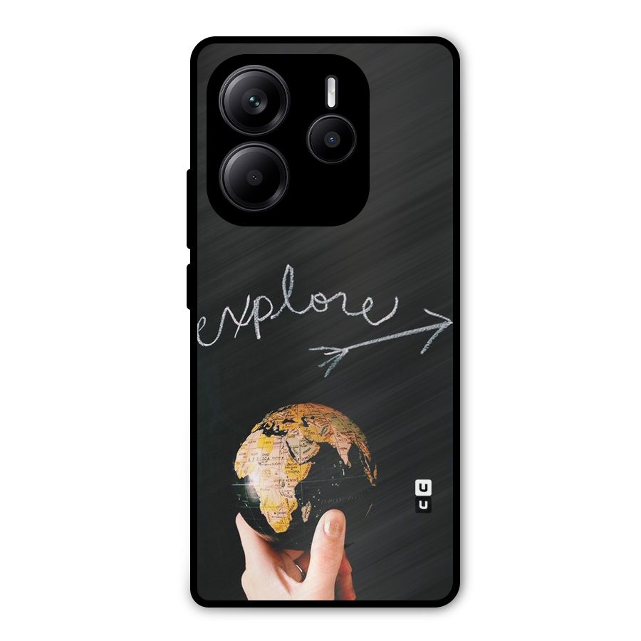 Explore World Metal Back Case for Redmi Note 14 5G