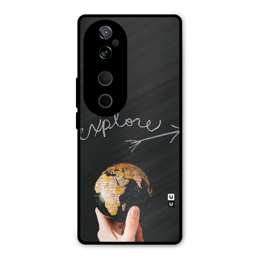 Explore World Metal Back Case for Vivo T3 Ultra