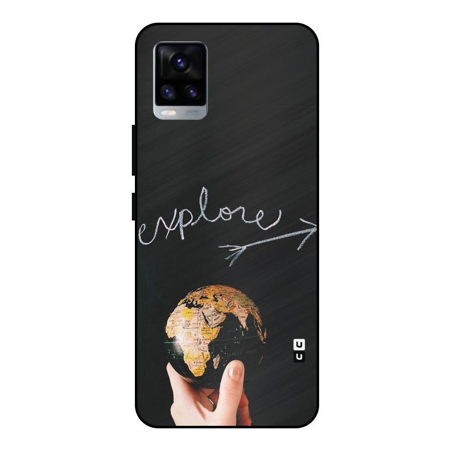 Explore World Metal Back Case for Vivo V20 2021