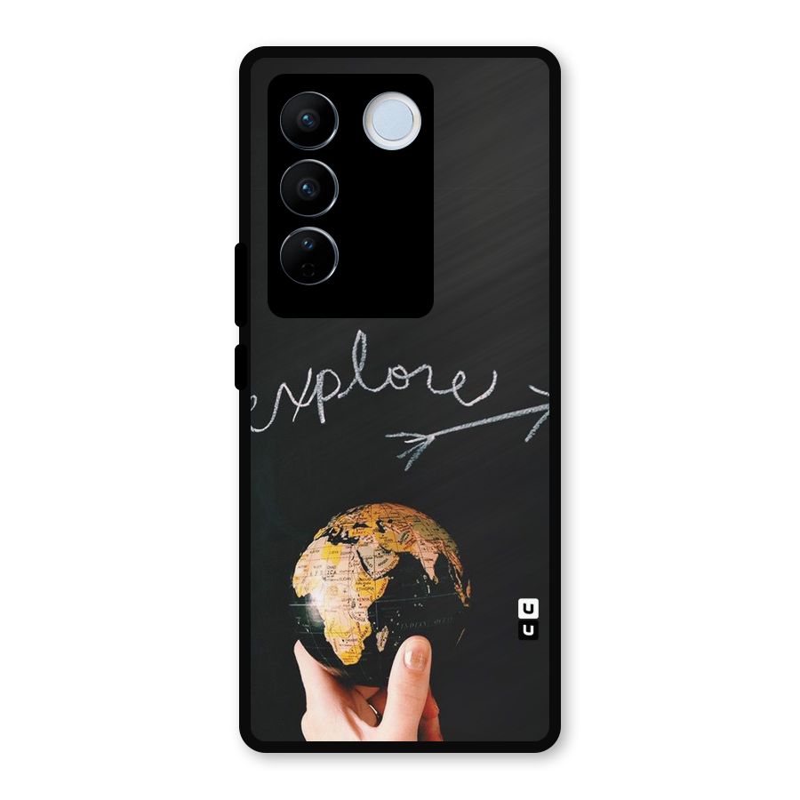 Explore World Metal Back Case for Vivo V27