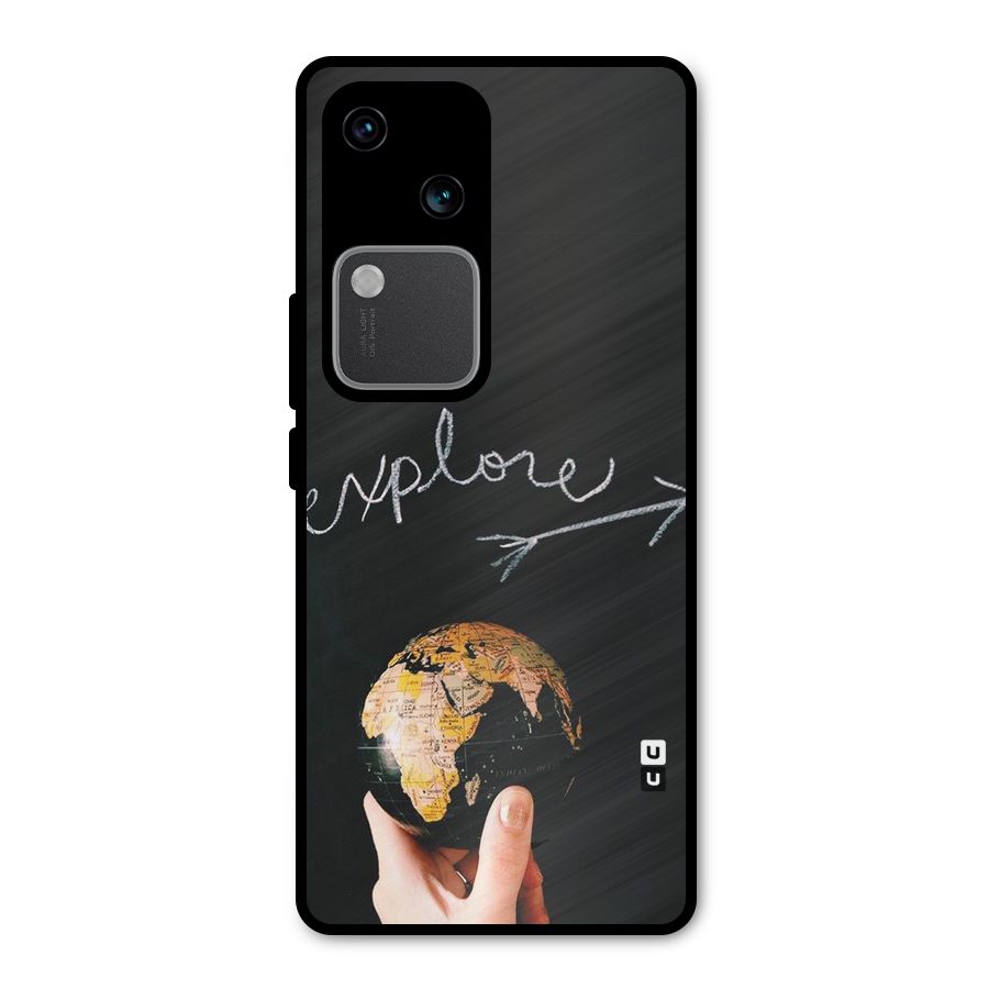 Explore World Metal Back Case for Vivo V30