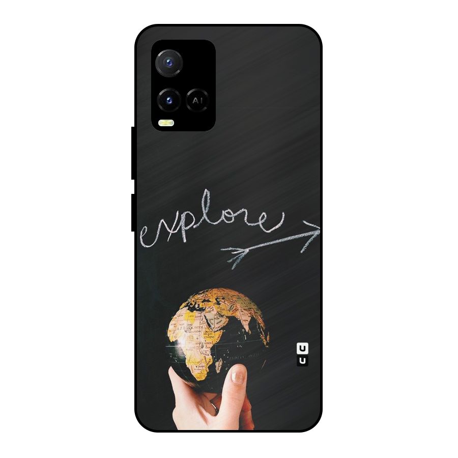 Explore World Metal Back Case for Vivo Y21