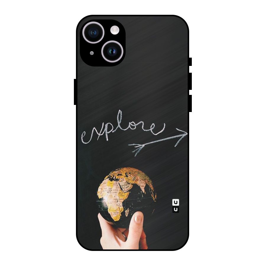 Explore World Metal Back Case for iPhone 14 Plus