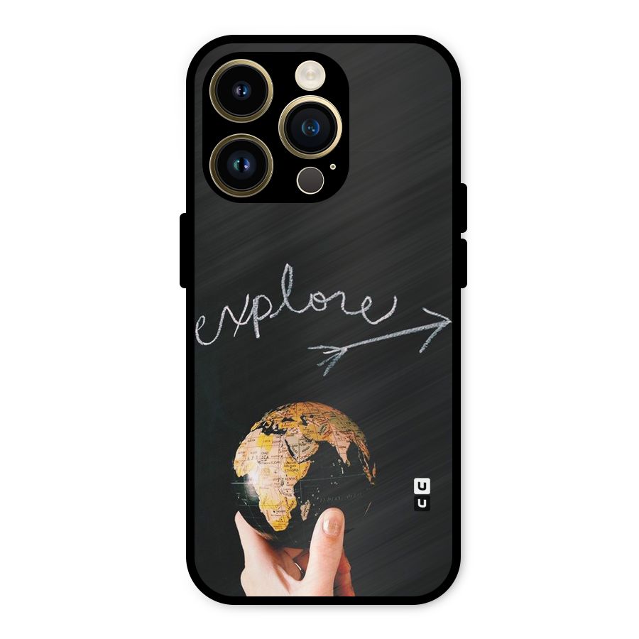 Explore World Metal Back Case for iPhone 14 Pro
