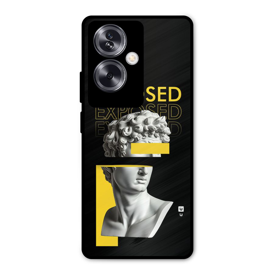 Exposed Sculpture Metal Back Case for Oppo A79 5G