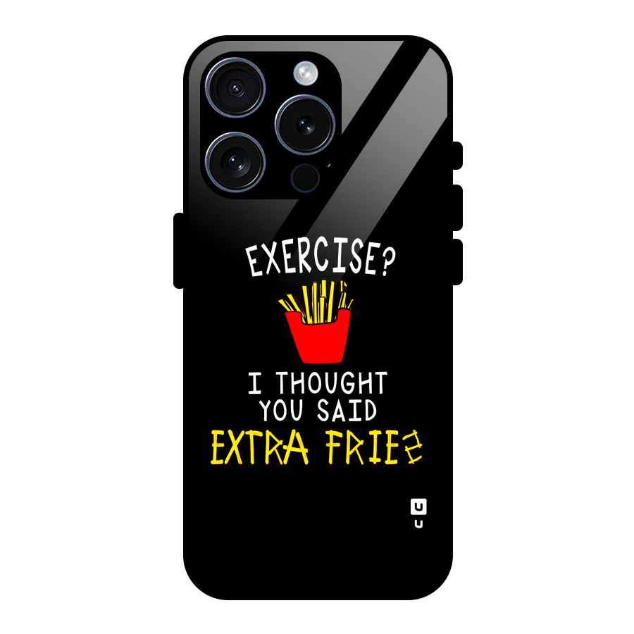 Extra Fries Glass Back Case for iPhone 15 Pro