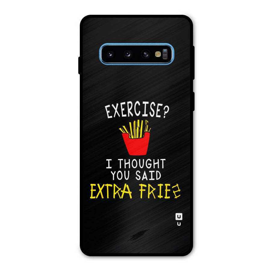 Extra Fries Metal Back Case for Galaxy S10