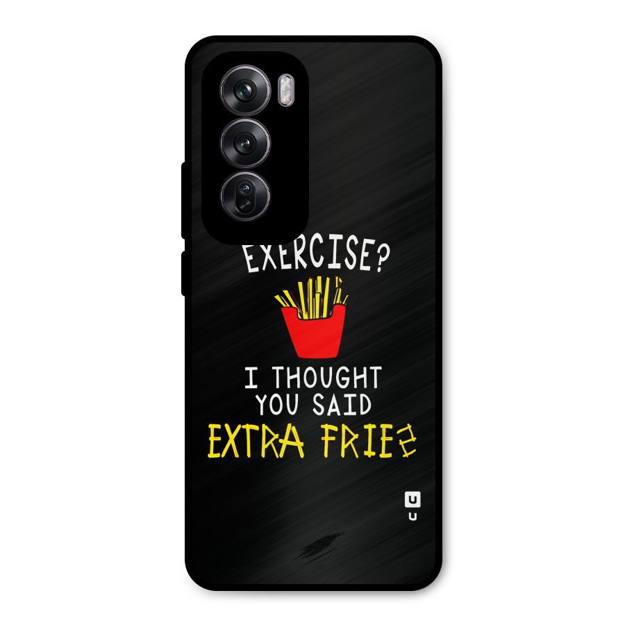 Extra Fries Metal Back Case for Oppo Reno12 Pro