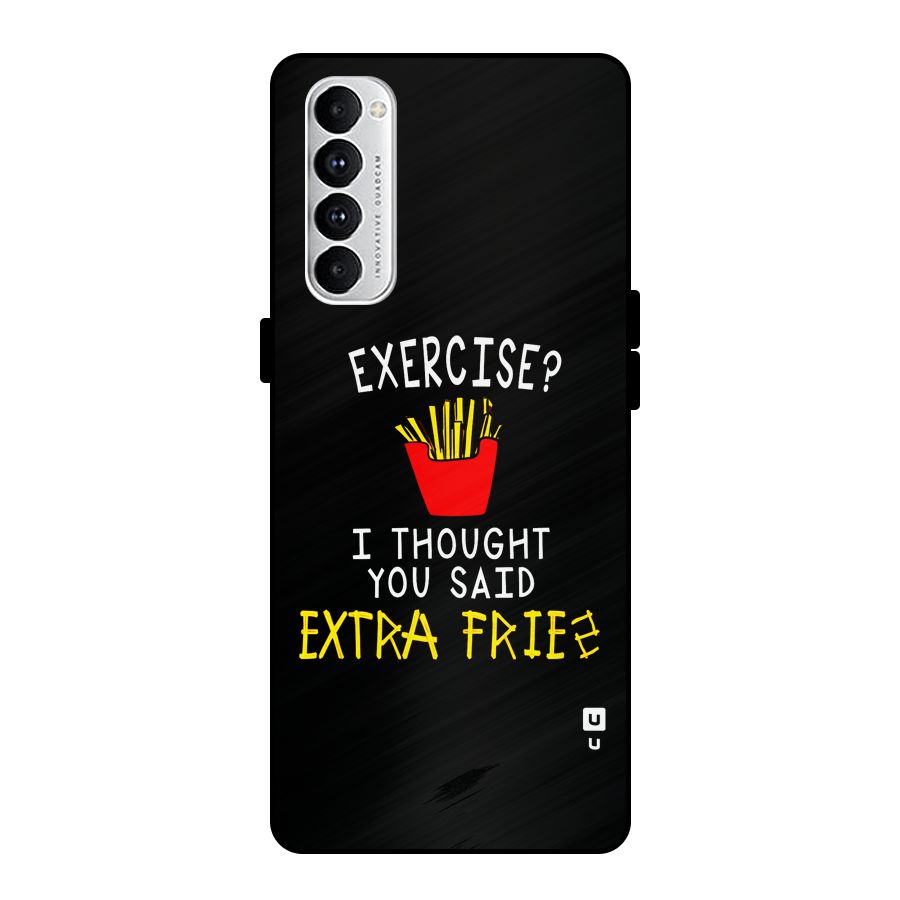 Extra Fries Metal Back Case for Oppo Reno4 Pro