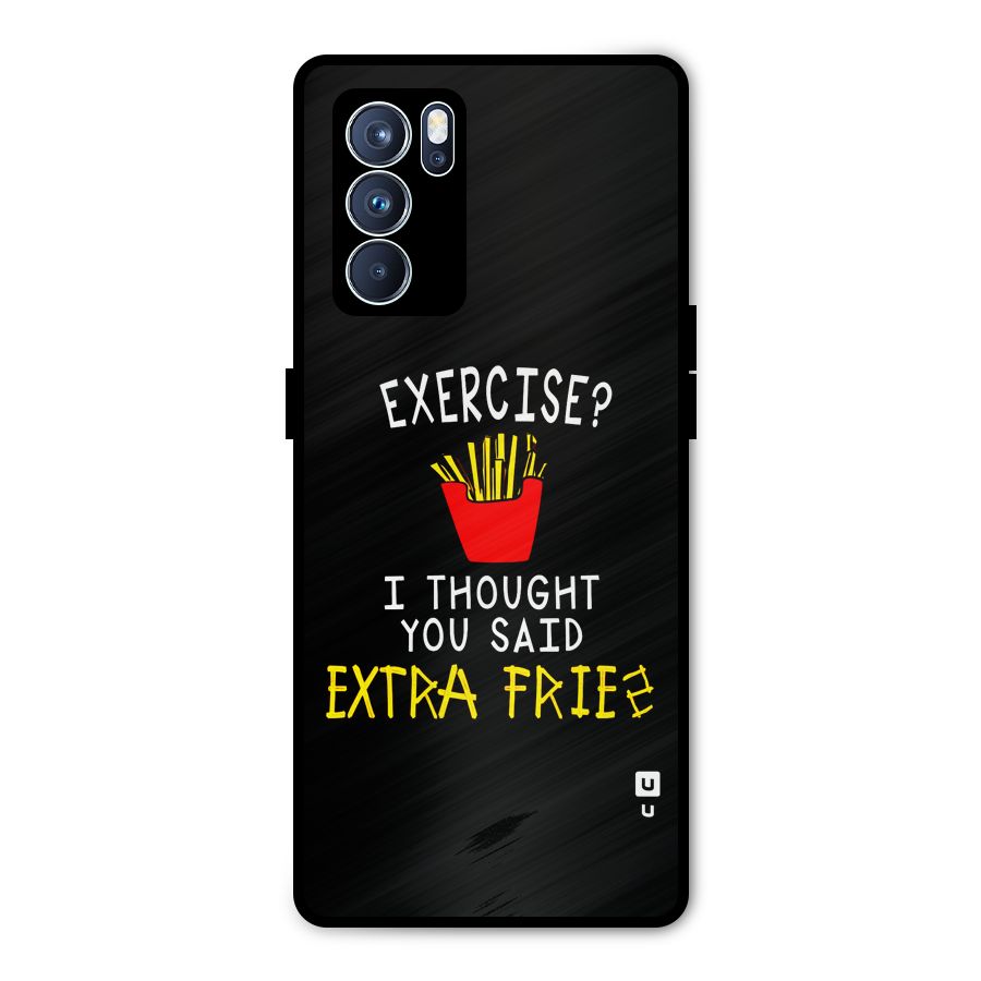 Extra Fries Metal Back Case for Oppo Reno6 Pro 5G