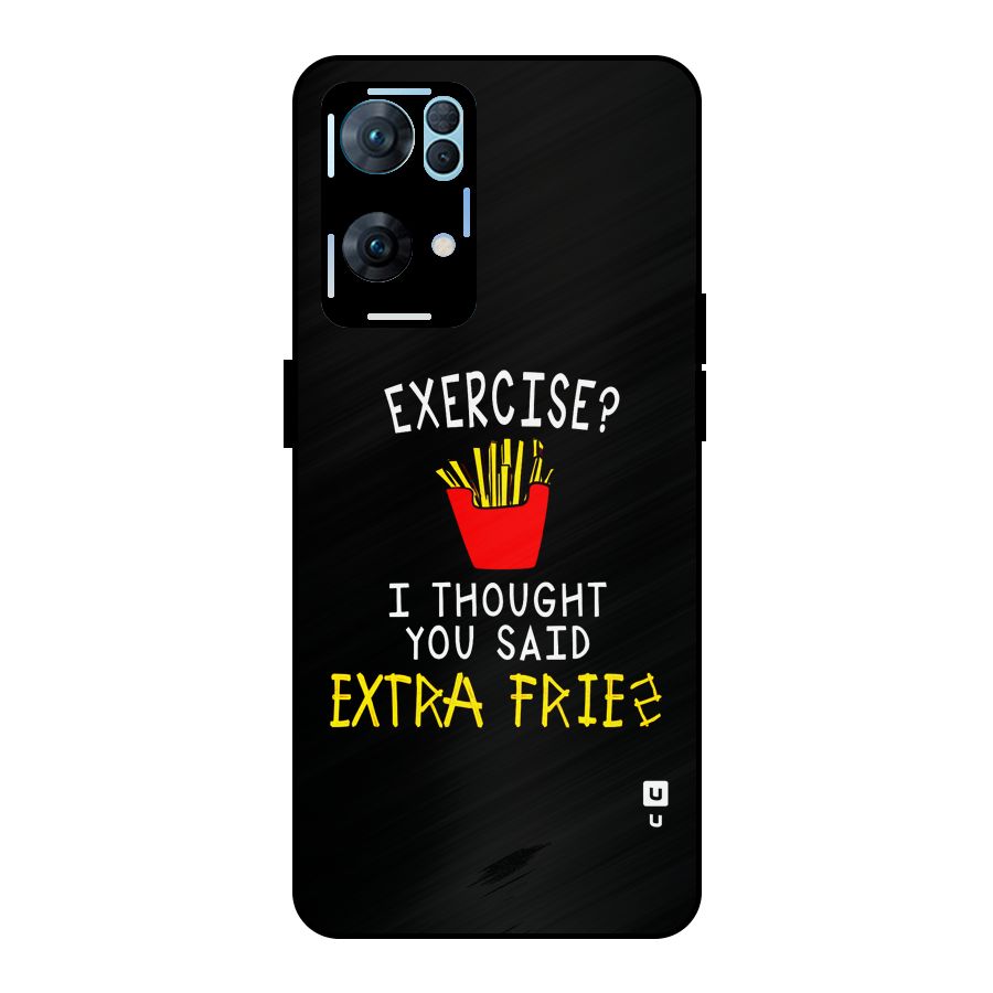 Extra Fries Metal Back Case for Oppo Reno7 Pro 5G