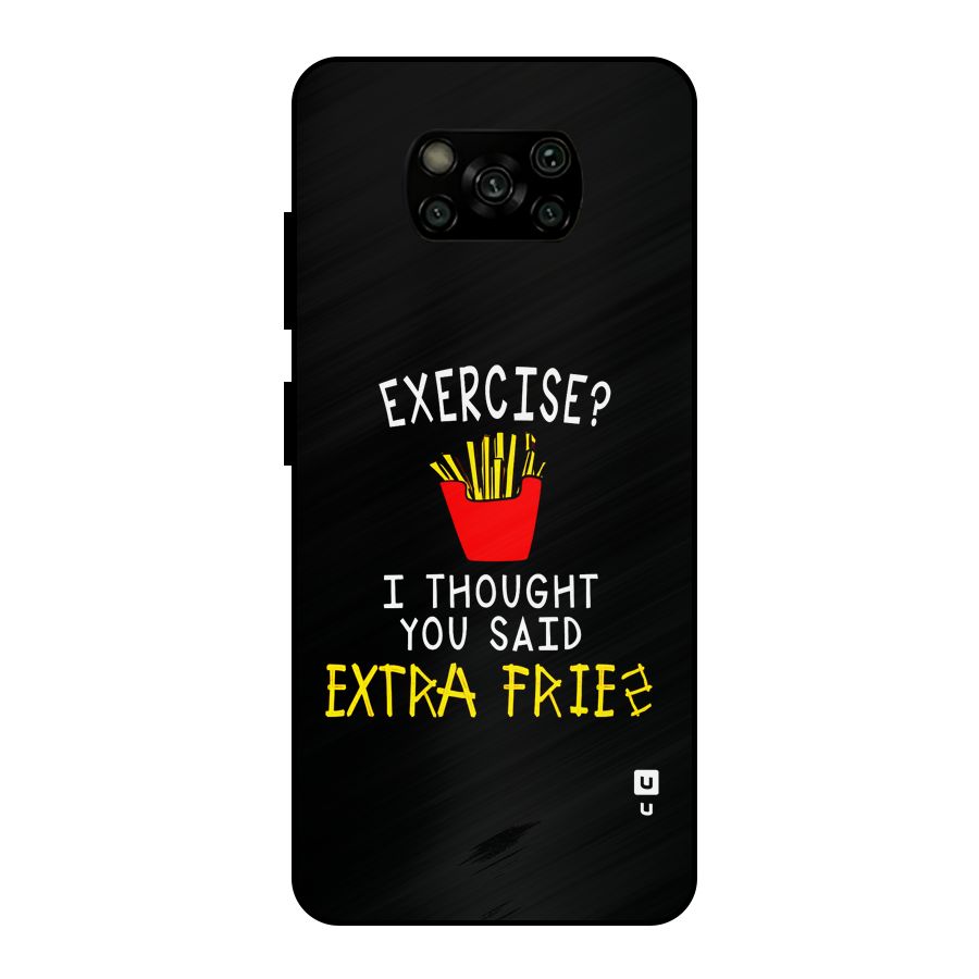 Extra Fries Metal Back Case for Poco X3