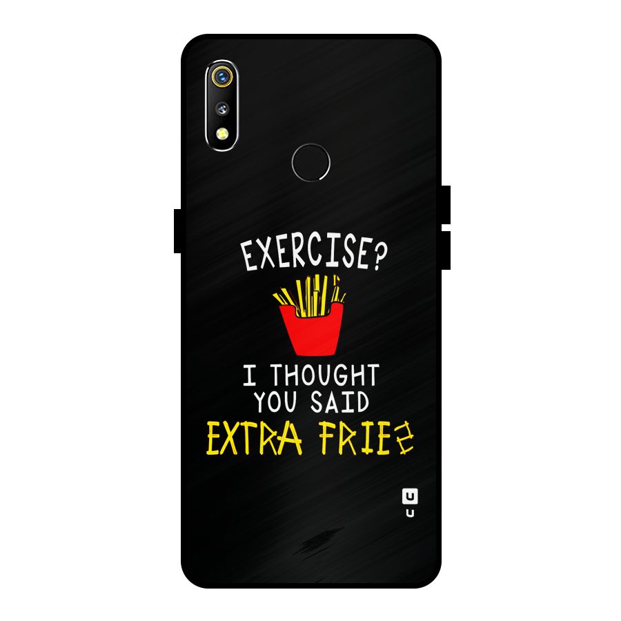 Extra Fries Metal Back Case for Realme 3i