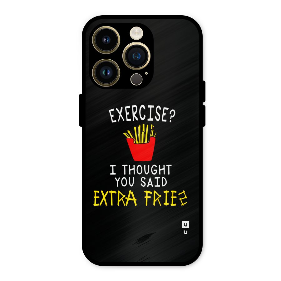Extra Fries Metal Back Case for iPhone 14 Pro