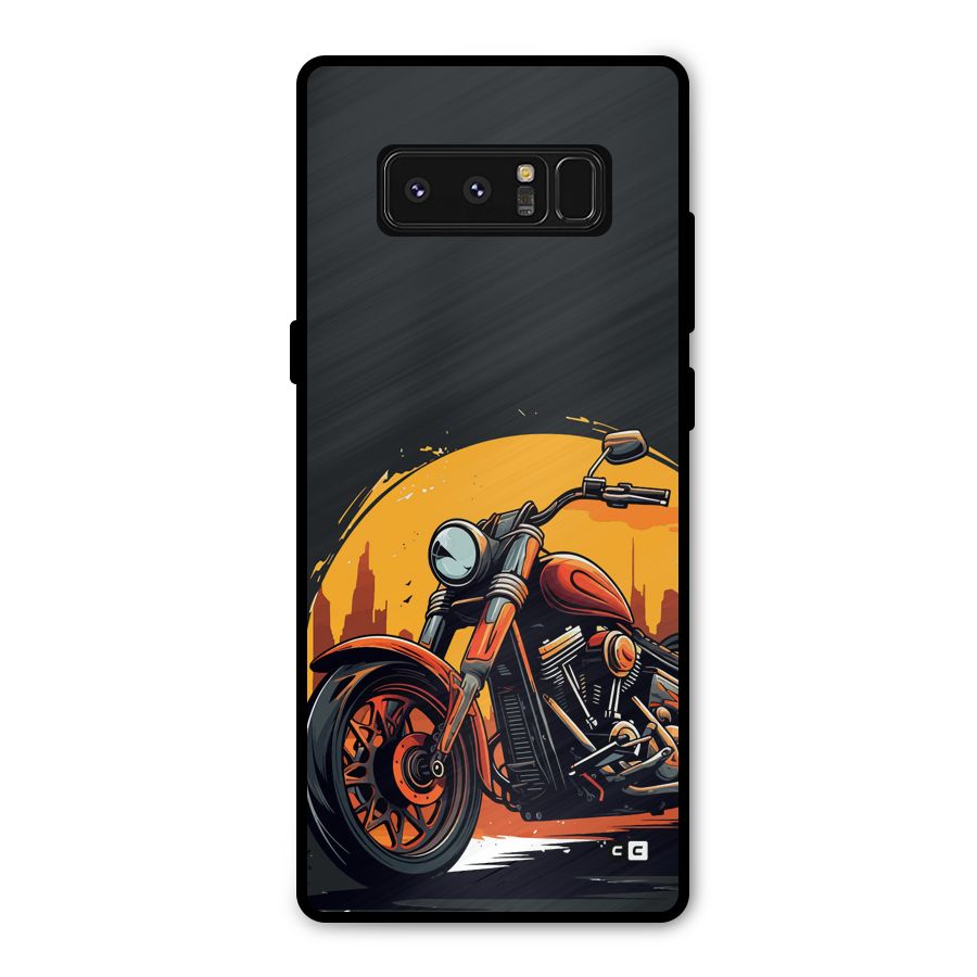 Extreme Cruiser Bike Metal Back Case for Galaxy Note 8