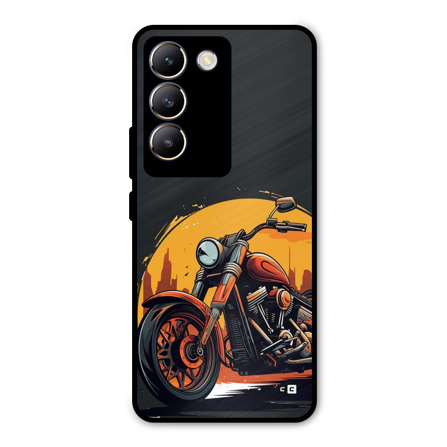 Extreme Cruiser Bike Metal Back Case for Vivo T3 5G