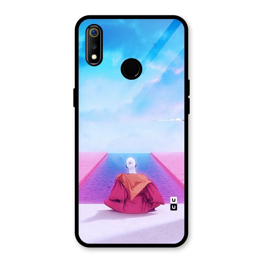 Eye Art Glass Back Case for Realme 3i
