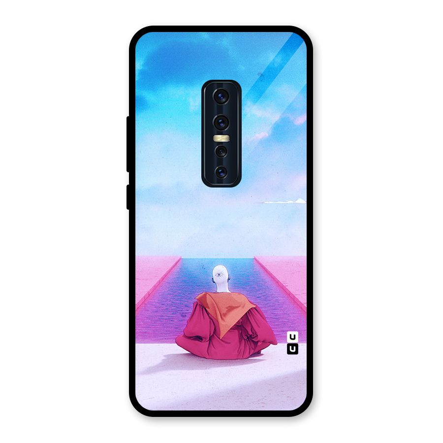 Eye Art Glass Back Case for Vivo V17 Pro