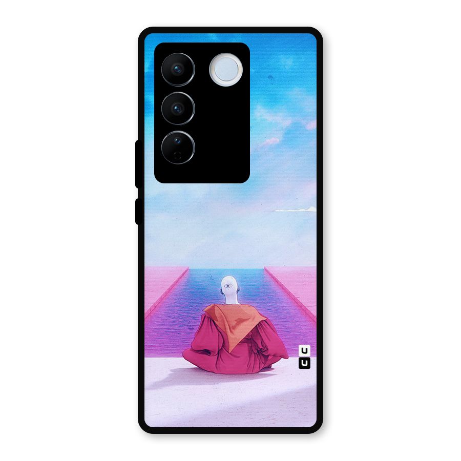 Eye Art Metal Back Case for Vivo V27 Pro