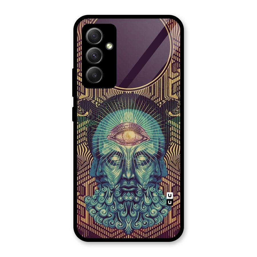 Eye Design Glass Back Case for Galaxy A34