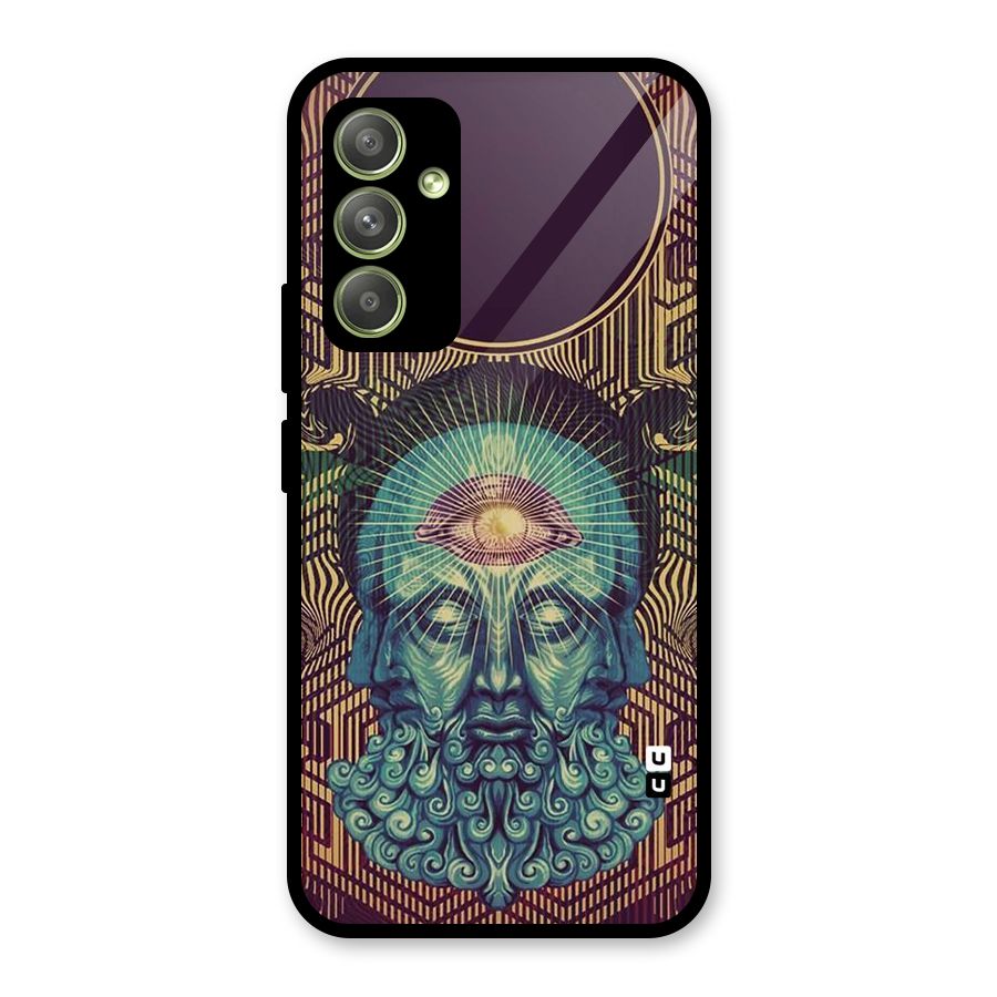 Eye Design Glass Back Case for Galaxy A54