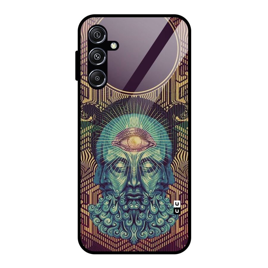 Eye Design Glass Back Case for Galaxy M34 5G