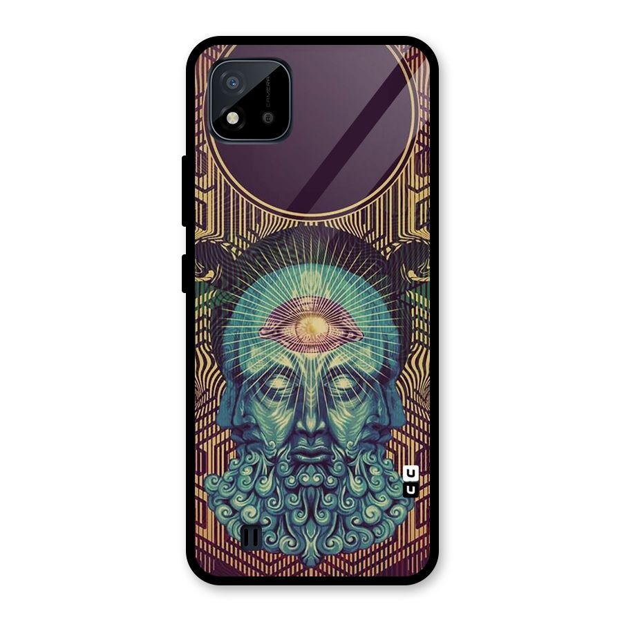 Eye Design Glass Back Case for Realme C11 2021