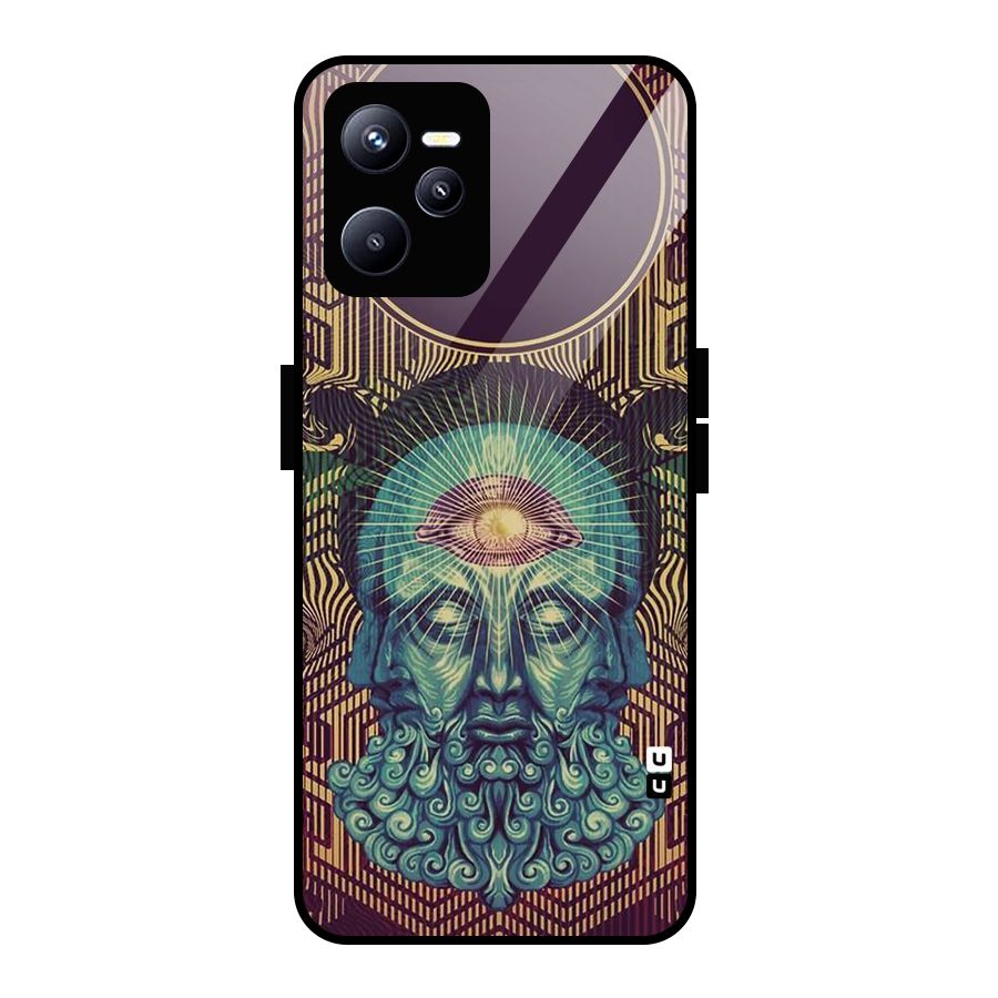 Eye Design Glass Back Case for Realme C35
