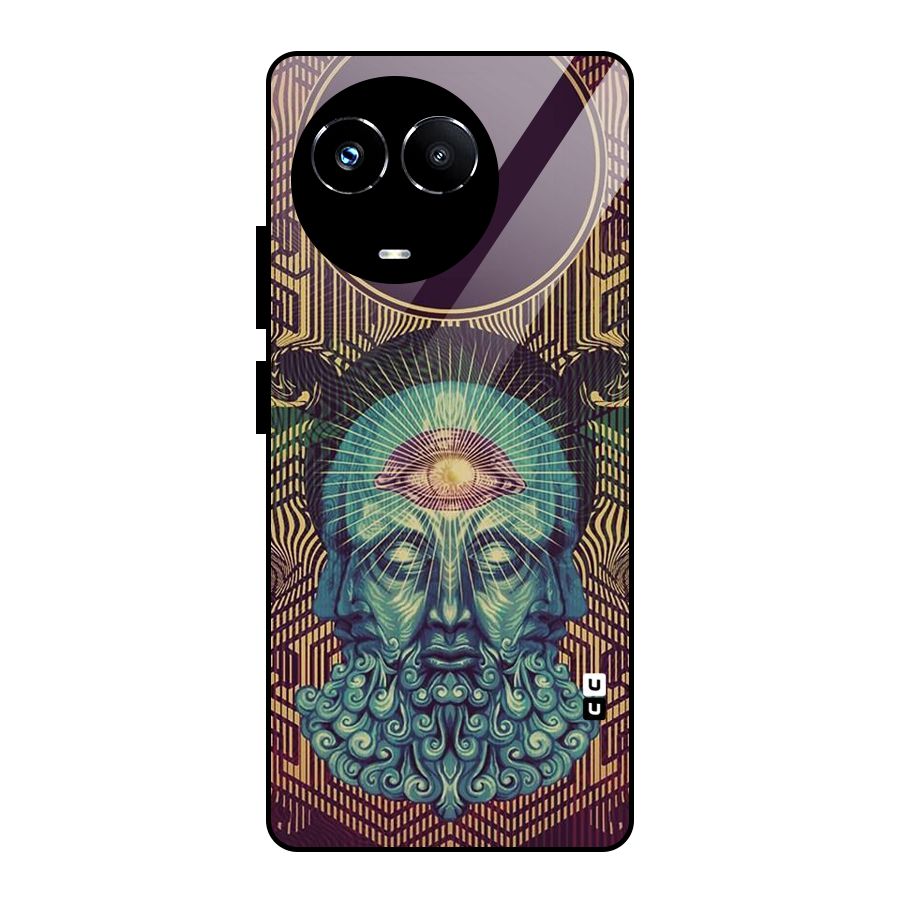 Eye Design Glass Back Case for Realme Narzo 60X