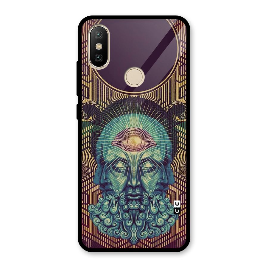 Eye Design Glass Back Case for Redmi A2