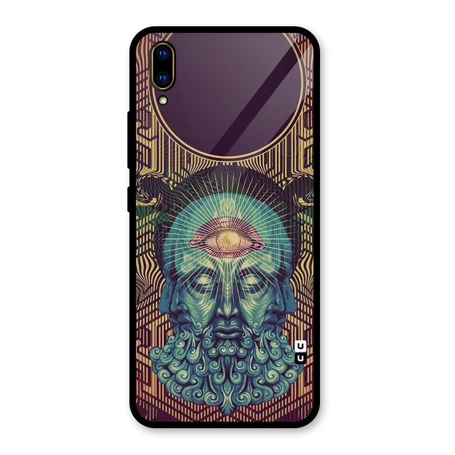 Eye Design Glass Back Case for Vivo V11 Pro