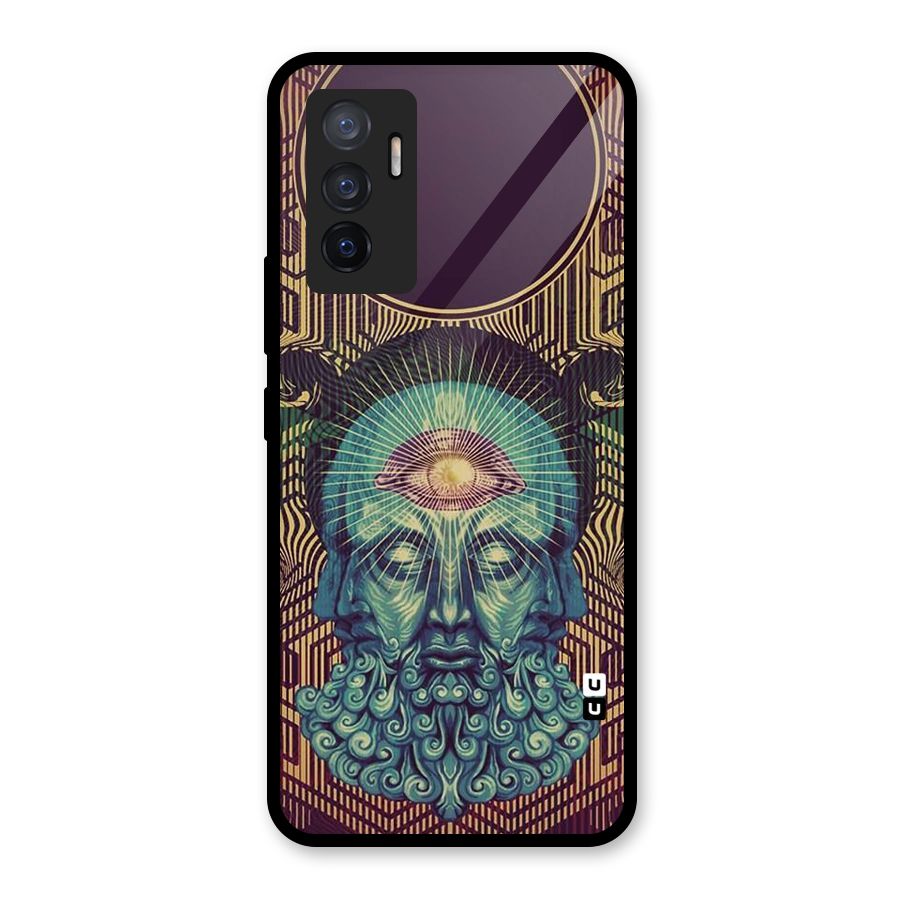Eye Design Glass Back Case for Vivo V23e