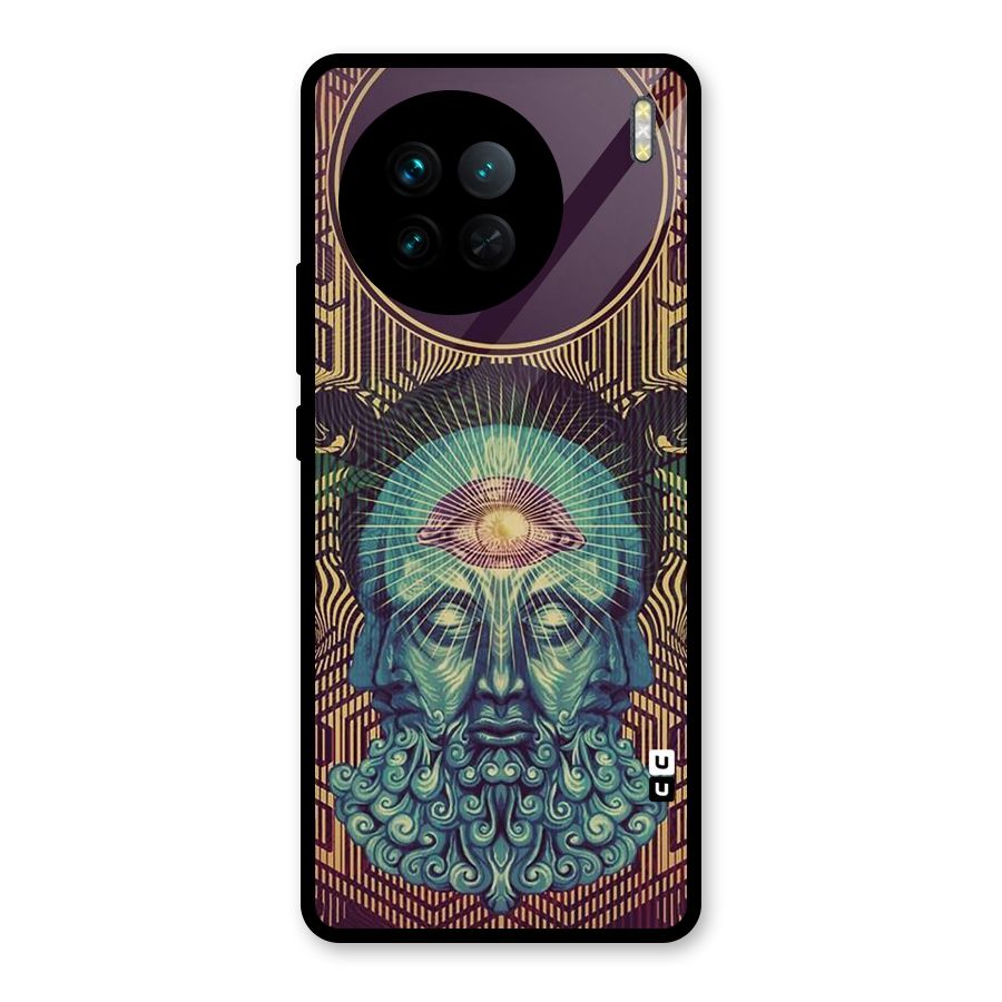 Eye Design Glass Back Case for Vivo X90