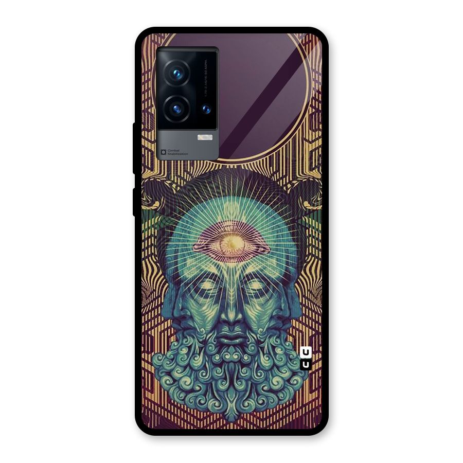 Eye Design Glass Back Case for iQOO 9 5G