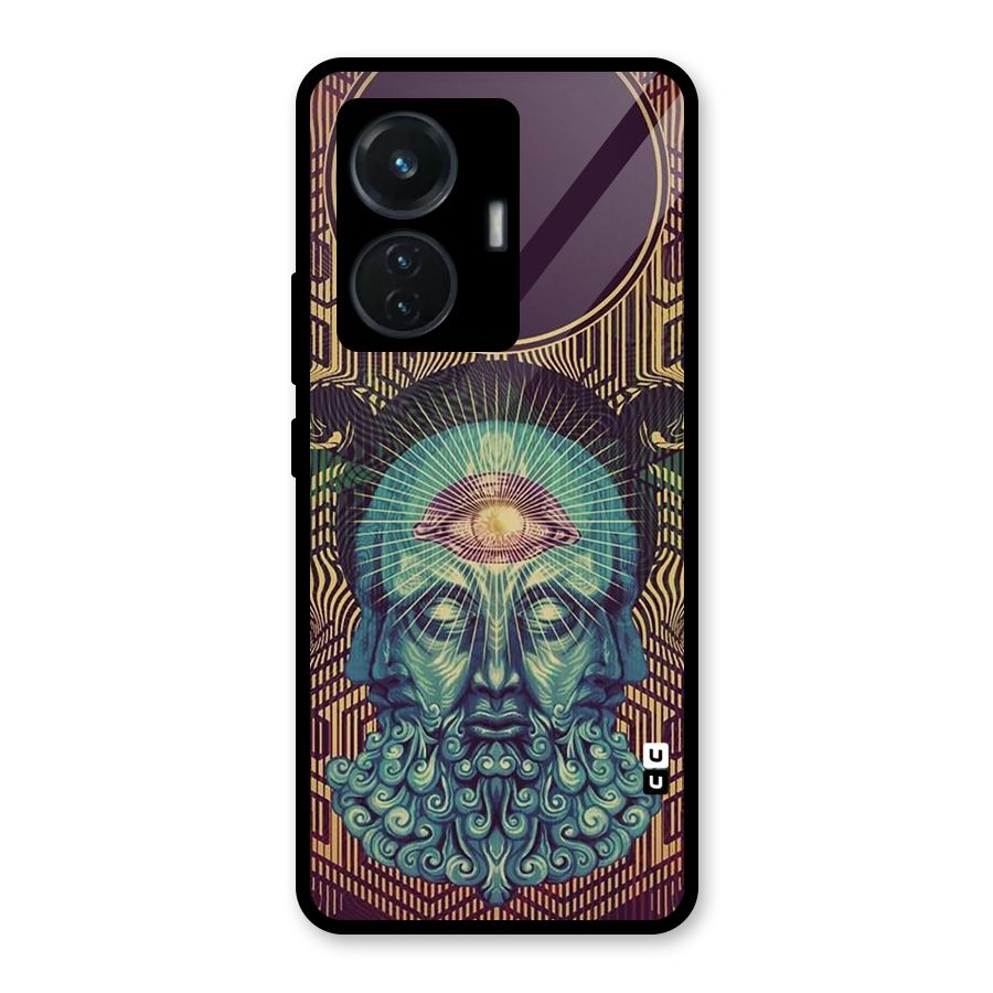 Eye Design Glass Back Case for iQOO Z6 44W