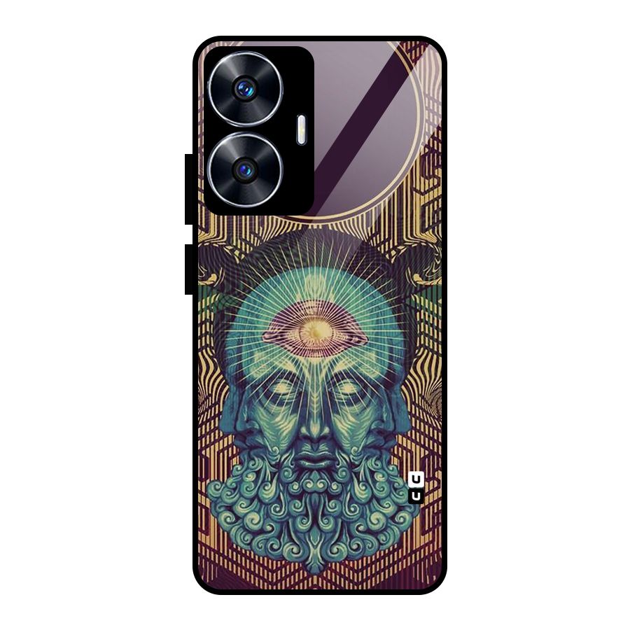 Eye Design Glass Back Case for realme C55