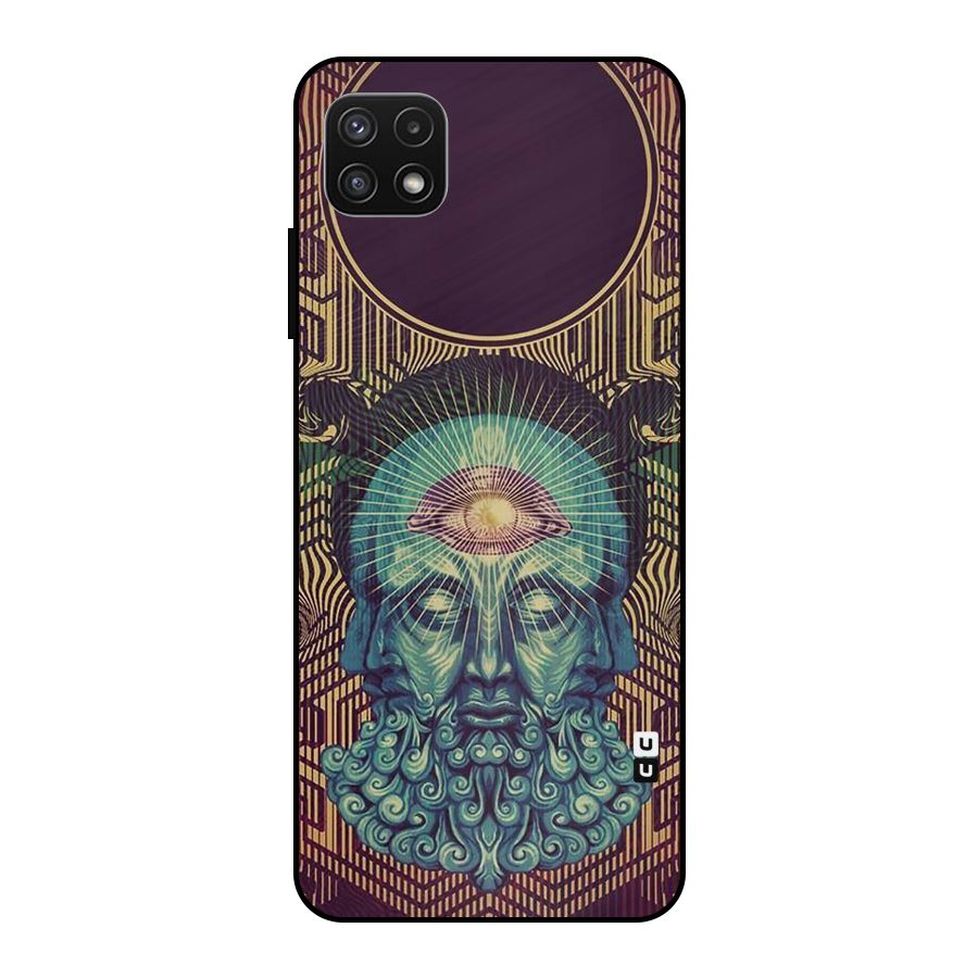 Eye Design Metal Back Case for Galaxy A22 5G