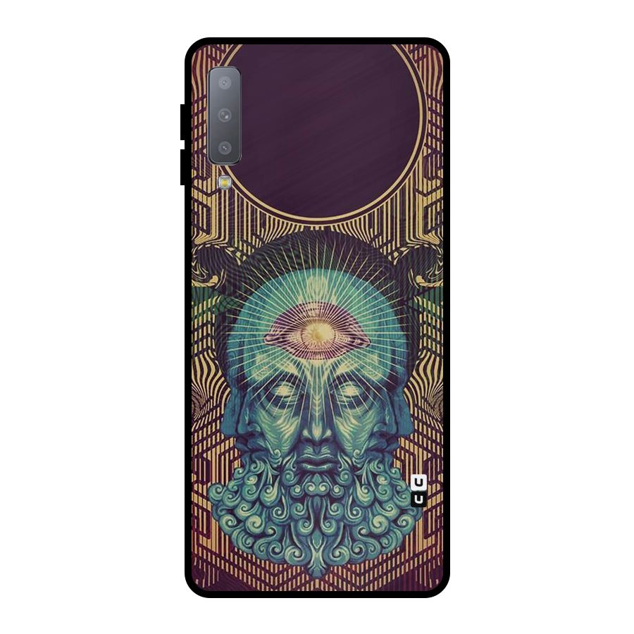 Eye Design Metal Back Case for Galaxy A7 (2018)