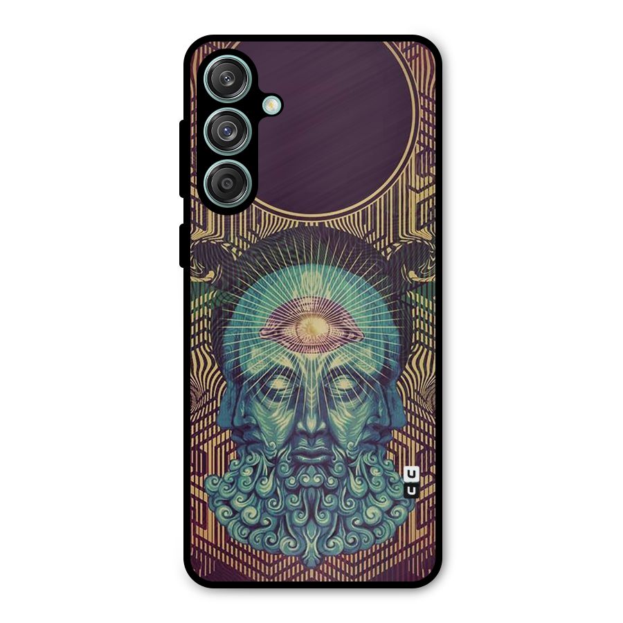 Eye Design Metal Back Case for Galaxy M55 5G