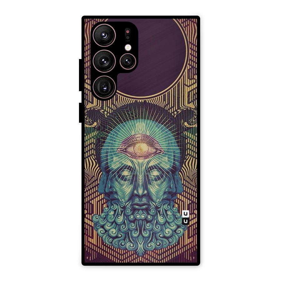 Eye Design Metal Back Case for Galaxy S22 Ultra 5G