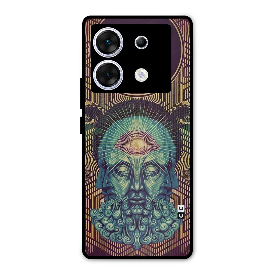 Eye Design Metal Back Case for Infinix Zero 30 5G